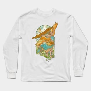 Angel of Summer Mucha Inspired Art Nouveau Angels of the Seasons Series Long Sleeve T-Shirt